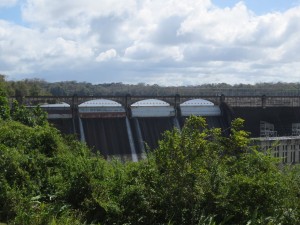 View of 1930s dam in Panama.