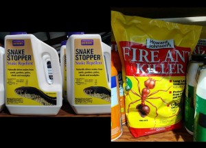 Snake repellent and fire ant killer