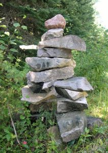 Inukshuk or inunnguaq at Echo Bay, ON