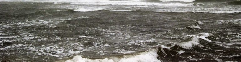 Atlantic Ocean churned by 2004 tropical storm.