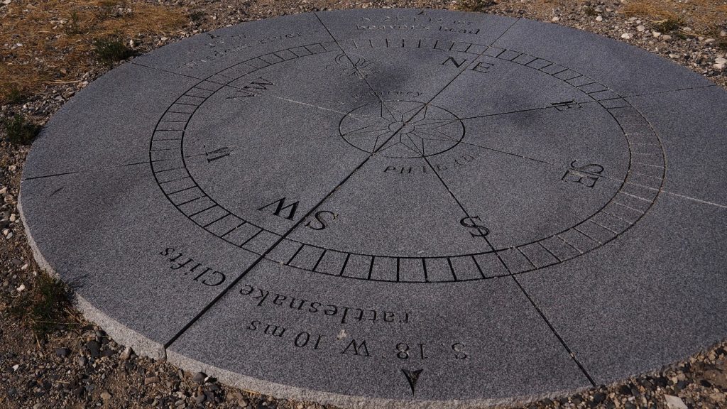 Compass memorial to Lewis and Clark.