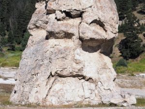 Bottom half of Liberty Cap, showing a face in the rock