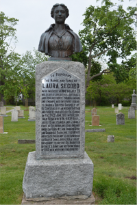 Granite tombstone of Laura Secord.