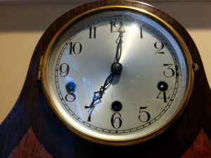 Face of chiming clock from 1920s.