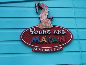 "Yours and Mayan" store sign in Key West.