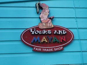 "Yours and Mayan" store sign in Key West.