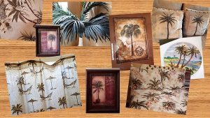 Examples of palmetto design used in home decor items