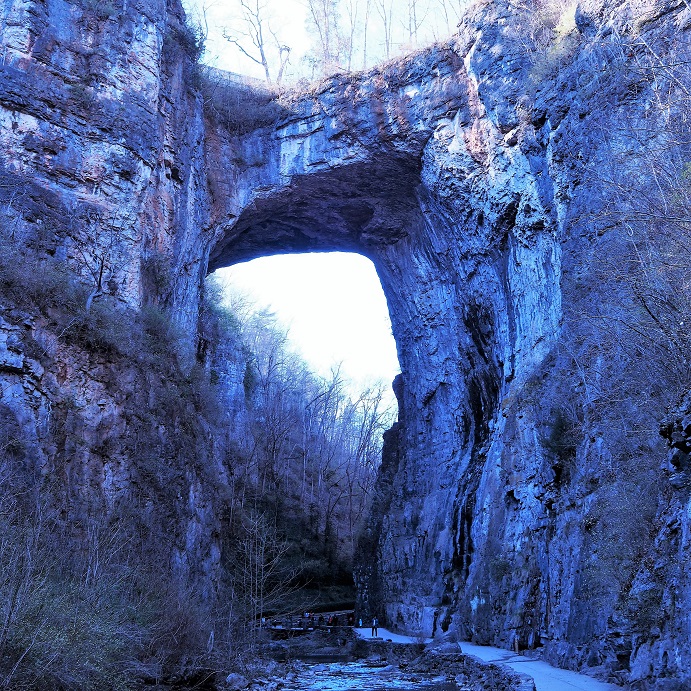 Late afternoon shot of Jefferson's Natural Bridge
