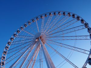 Full-frame shot of Myrtle Beach Skywheel in late afternoon light.