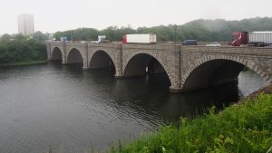 Brick bridge with 5 arches