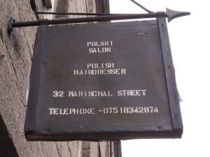 Sign in Polish for Aberdeen hair salon