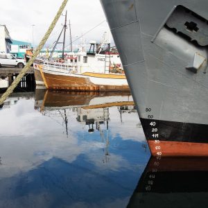 Boats with reflections