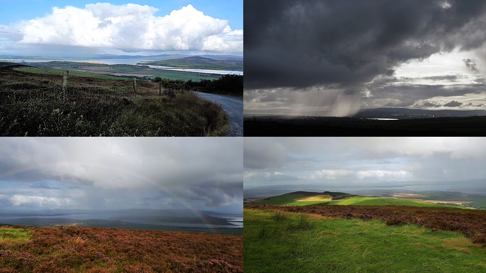 4-photo collage of changing weather at An Grianan