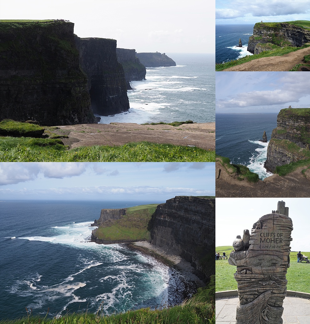 5-photo collage of Cliffs of Moher