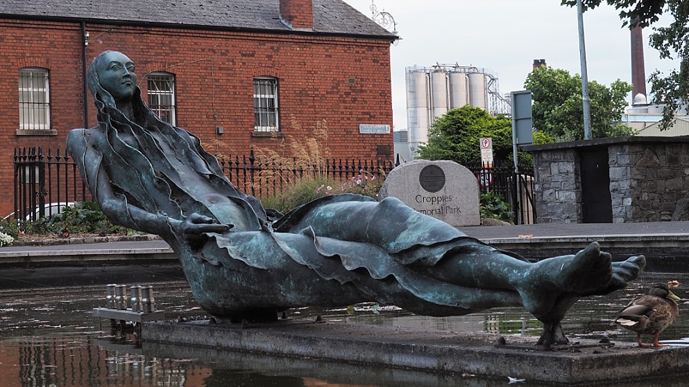 Bronze statue personifying the River Liffey.