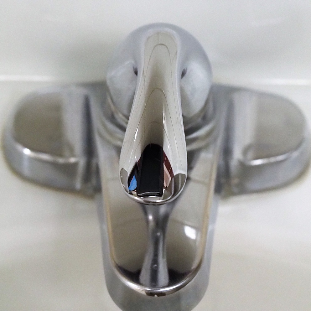 Pareidolia instance in faucet handle.