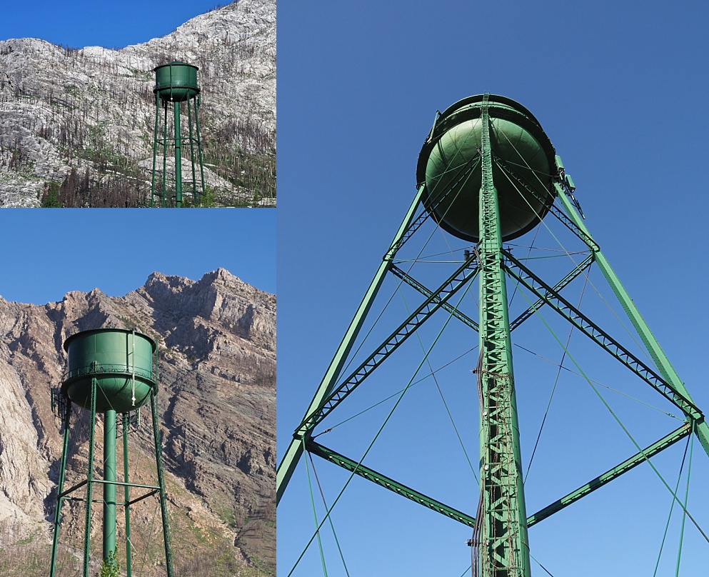 Different ways of framing a water tower