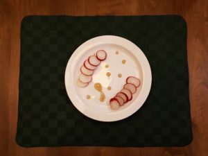 Breakfast radishes served with maple syrup