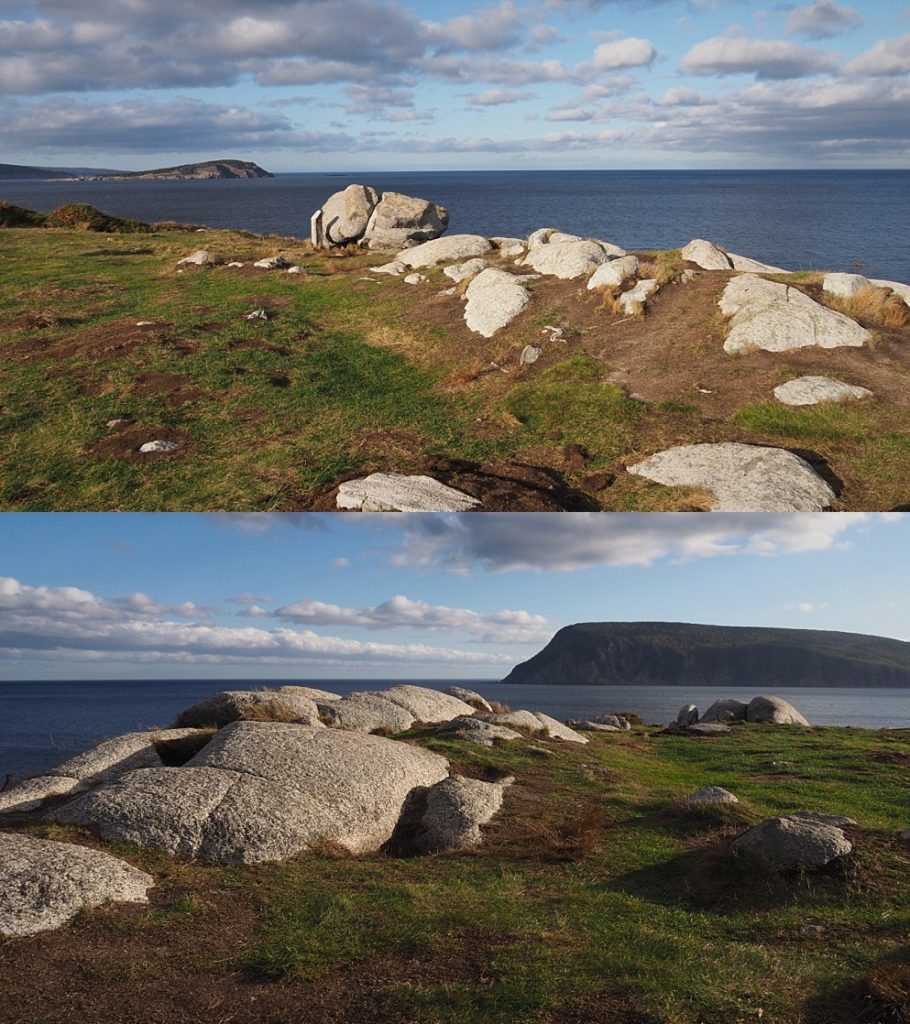 2-photo collage of scenic cliffs