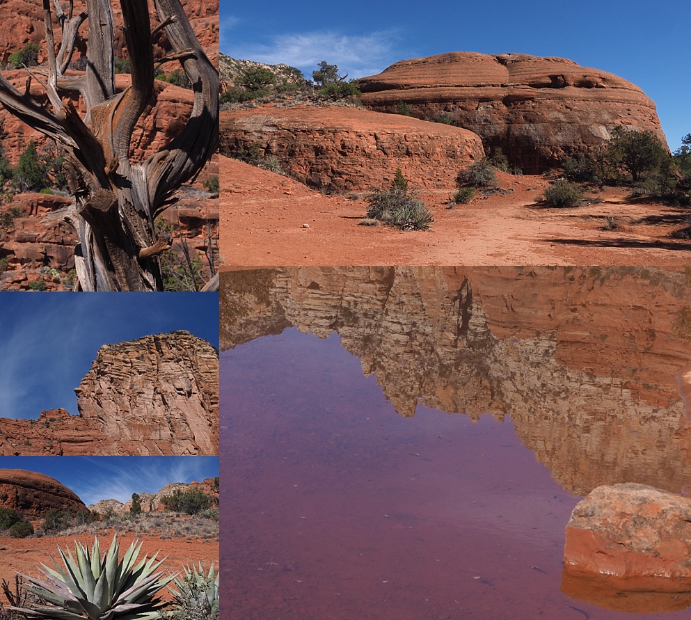 Collage of views along Courthouse Butte Loop