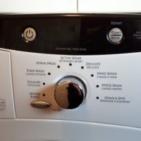Accidental face on washing machine console