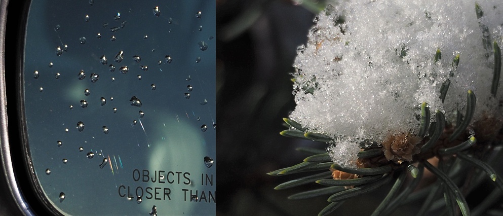 2-photo collage of storm leftovers