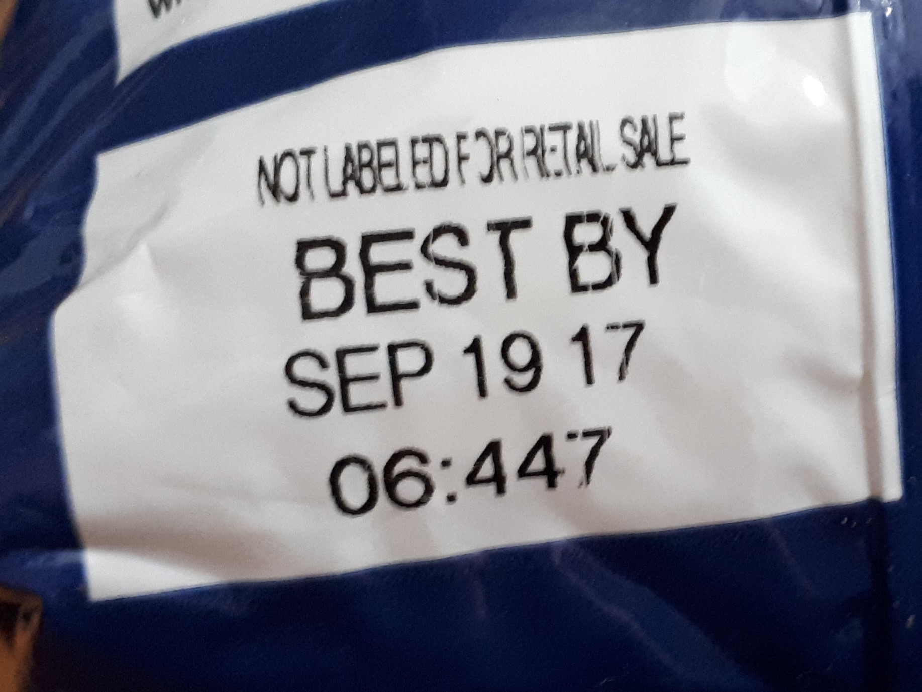 Best-before date that appears to be Sep 1917
