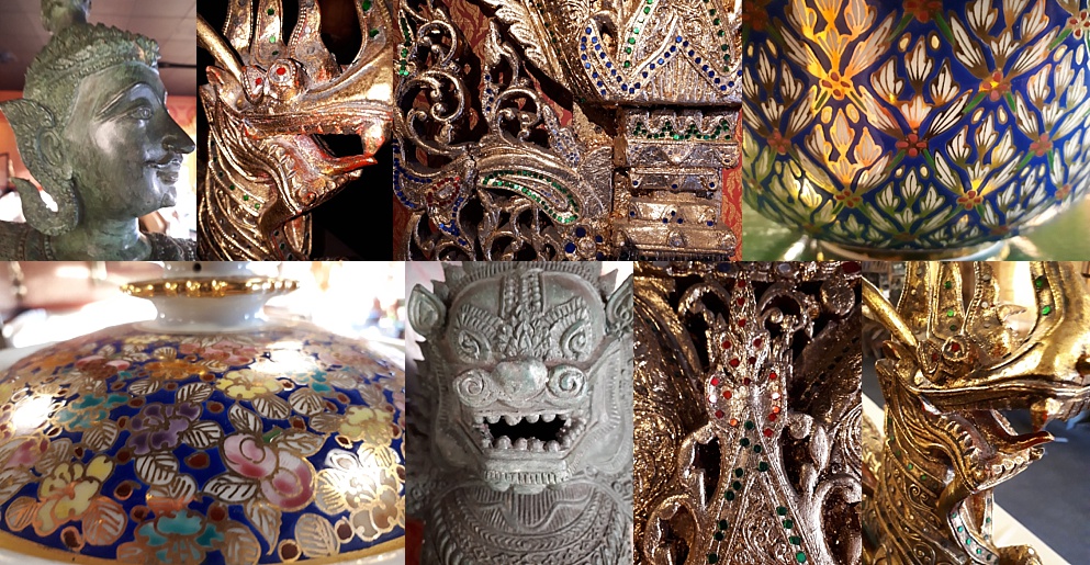 Collage of Thai art